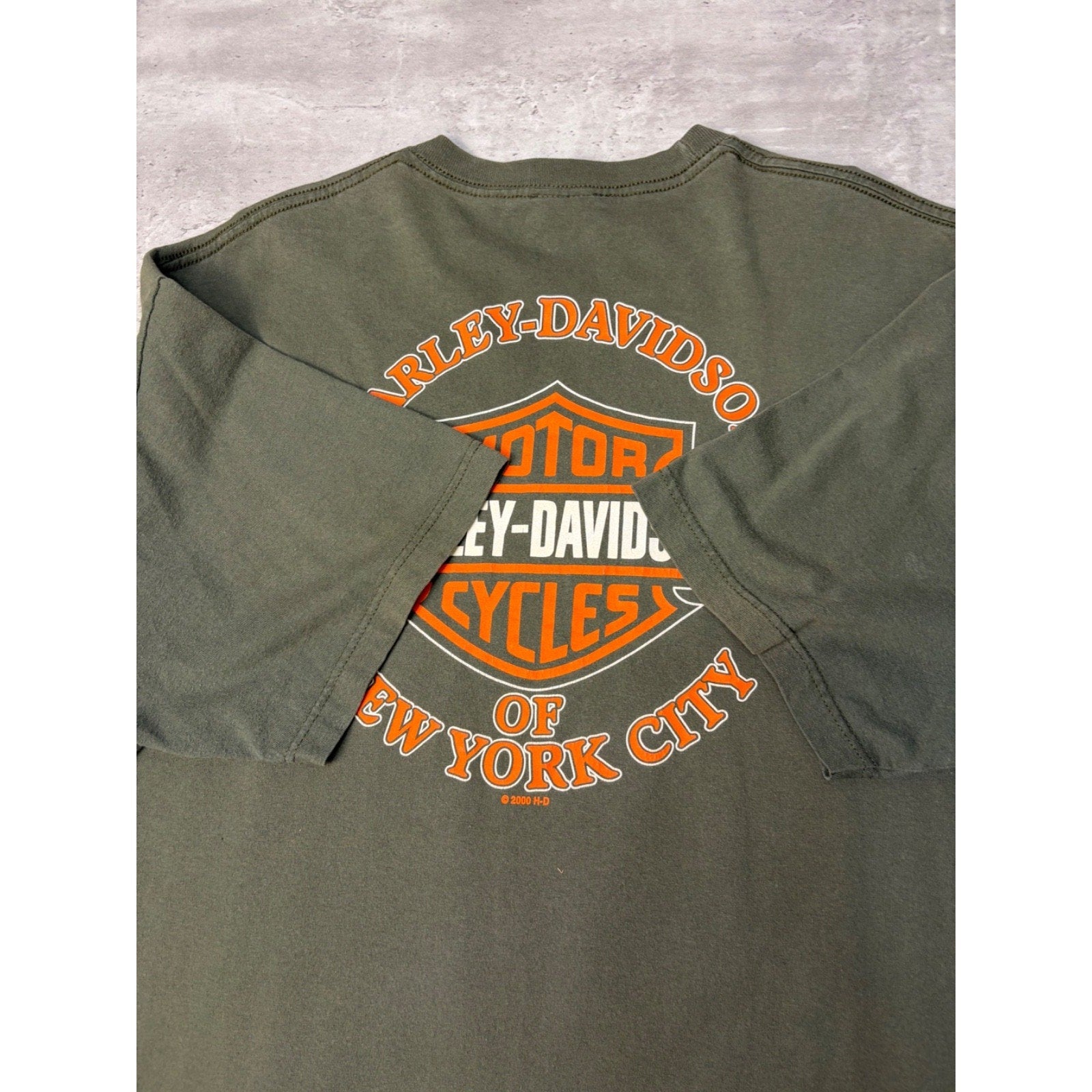 Vintage 2000 Harley Davidson Eagle Graphic Bikers Rule T-Shirt Size 2XL