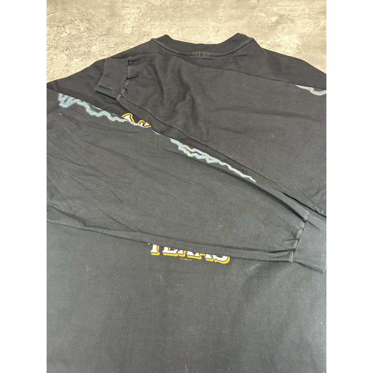 Vintage 2002 Harley Davidson Motorcycles Lightning Long Sleeve T-Shirt XL Black