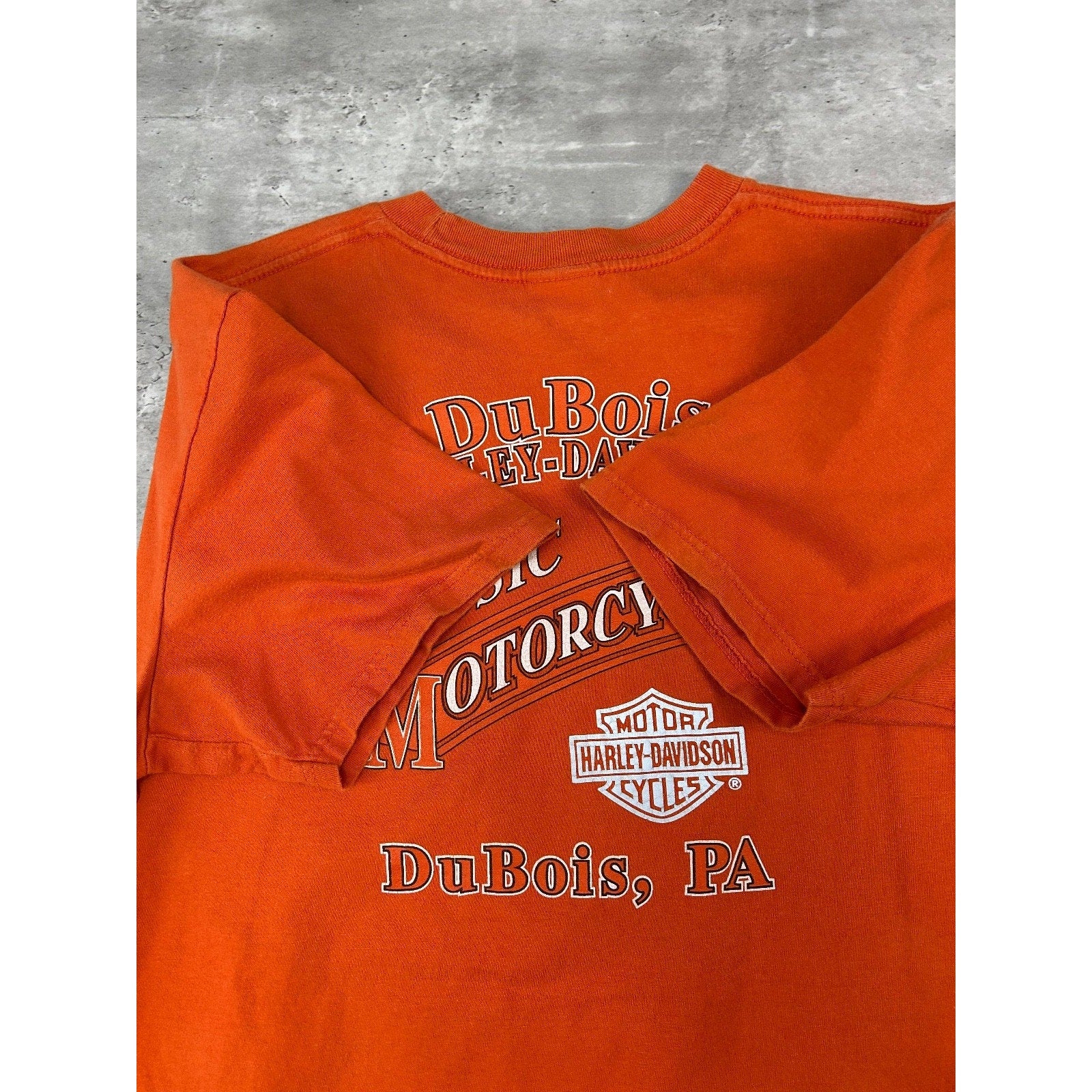 Harley Davidson Bad To The Chrome Motorcycle T-Shirt Size XL Orange