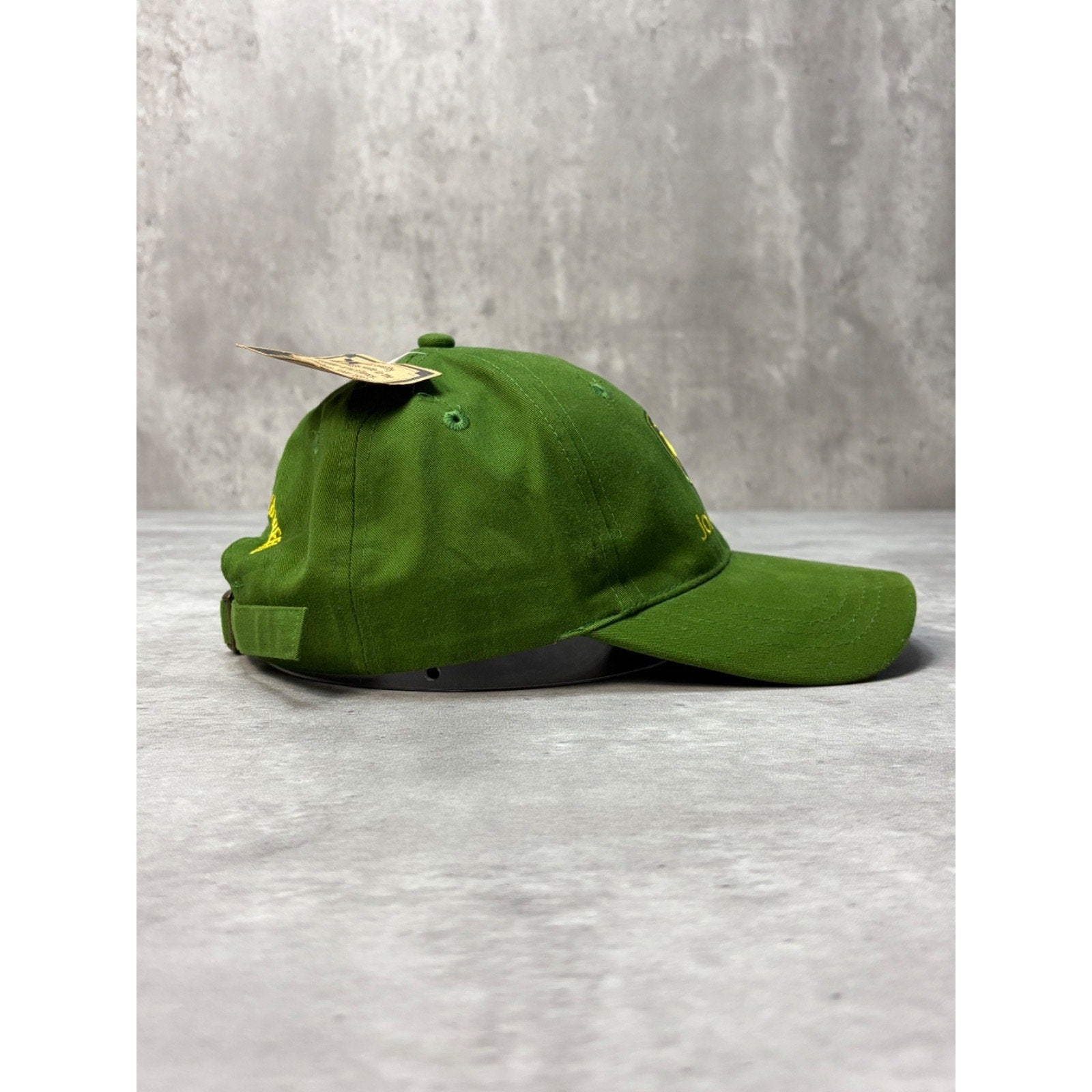 Vintage John Deere Embroidered Spellout Logo Strapback Hat OSFA