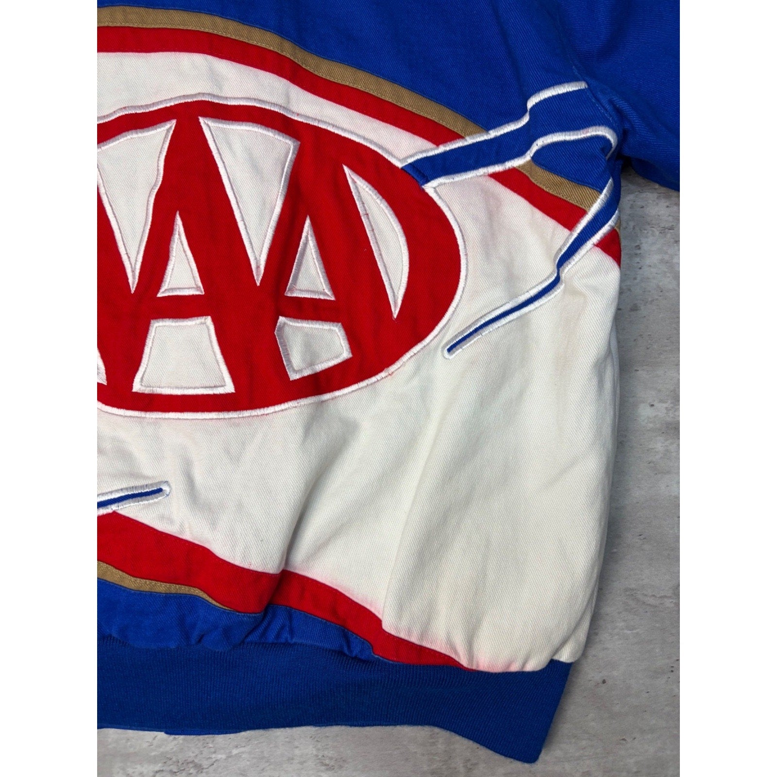 Vintage Mark Martin #6 Nascar AAA Embroidered Racing Jacket Size Medium