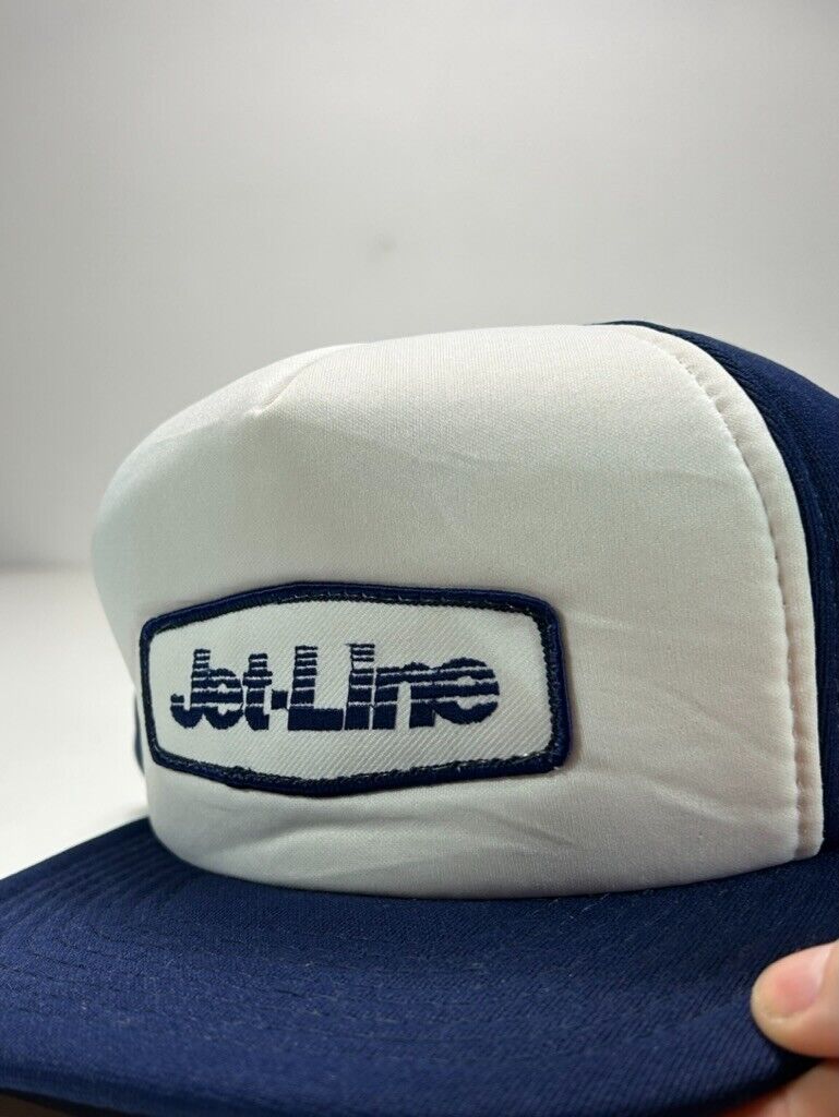 Vintage Jet-Line Embroidered Logo Patch Foam Snapback Hat OSFA