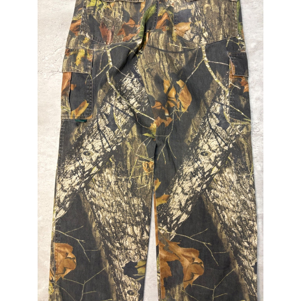 Vintage Mossy Oak Breakup Tree Camo Hunting Cargo Pants Size 29 YOUTH