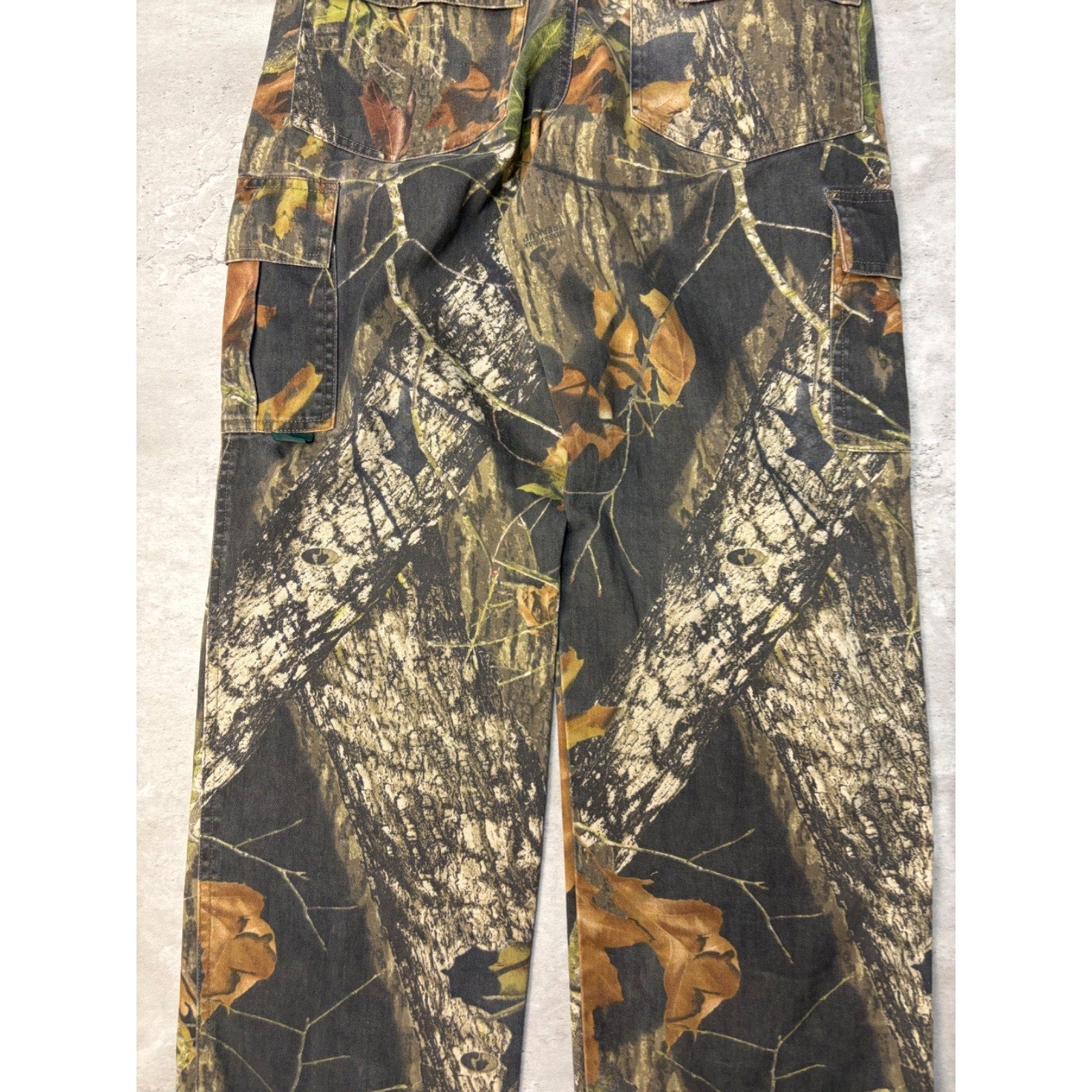 Vintage Mossy Oak Breakup Tree Camo Hunting Cargo Pants Size 29 YOUTH