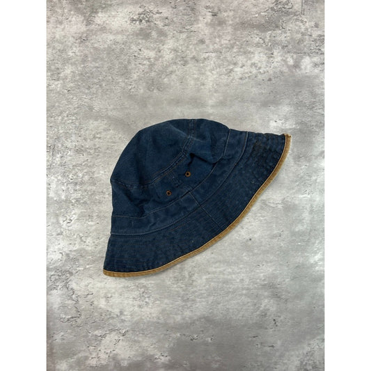 Vintage Rain Forest Cafe Dark Wash Denim Bucket Hat OSFA Blue