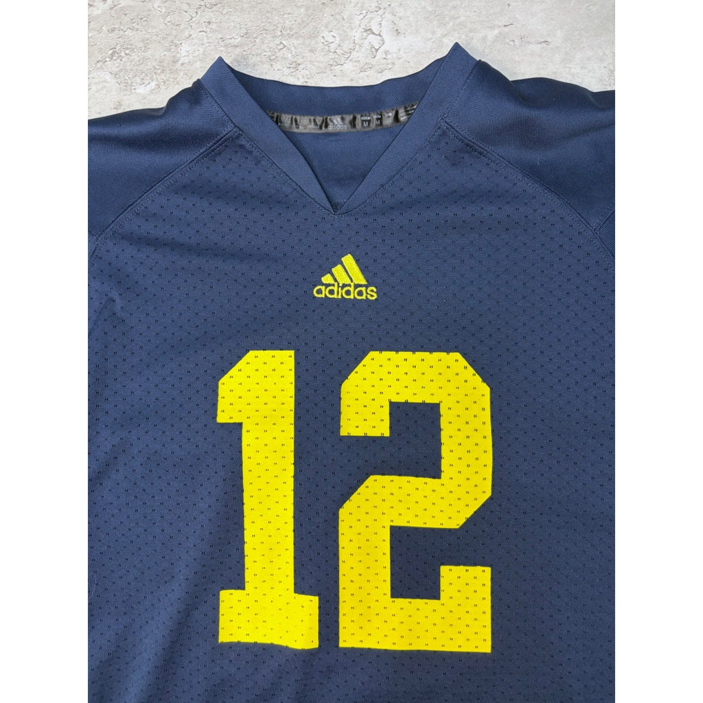 Vintage Michigan Wolverines #12 NCAA Adidas Football Jersey Size Medium YOUTH