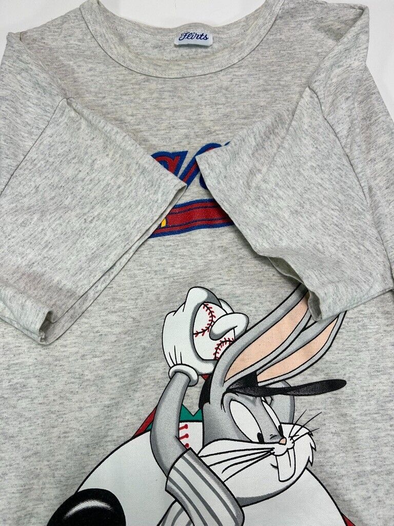 Vintage 1993 Atlanta Braves Looney Tunes Bugs Bunny Baseball T-Shirt Size 3XL