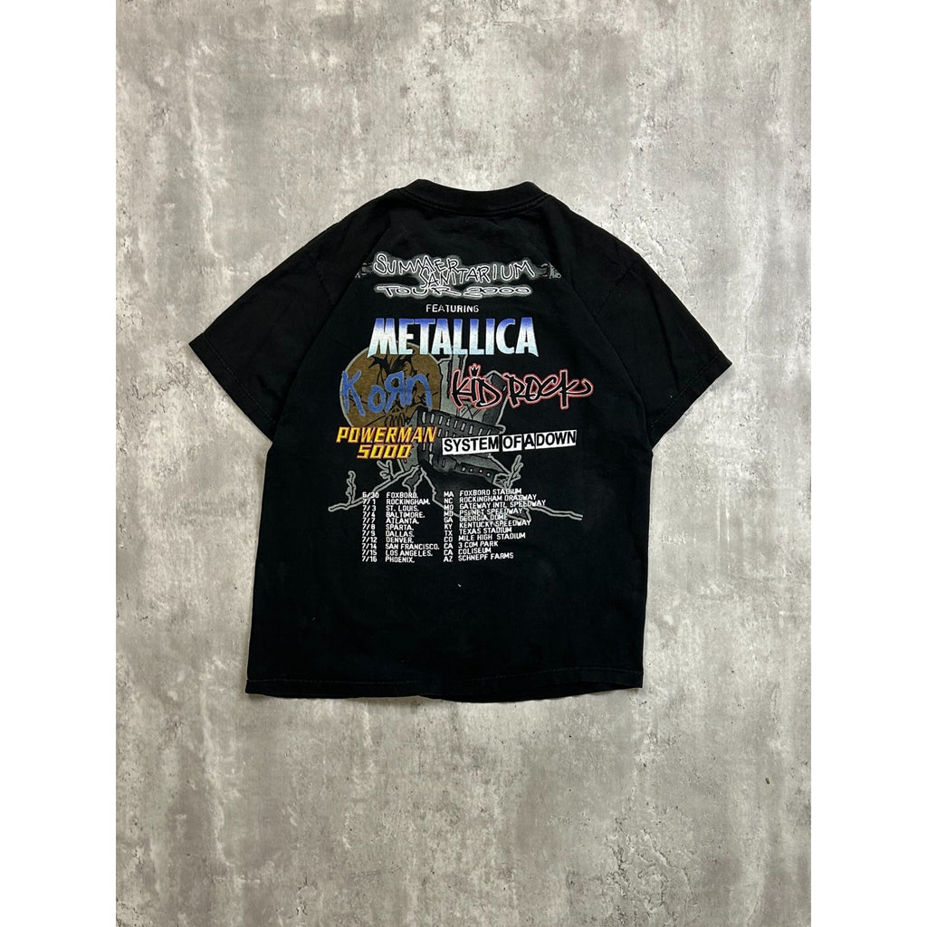 Vintage 2000 Metallica Summer Sanatorium Rock Music Tour Graphic T-Shirt Sz L