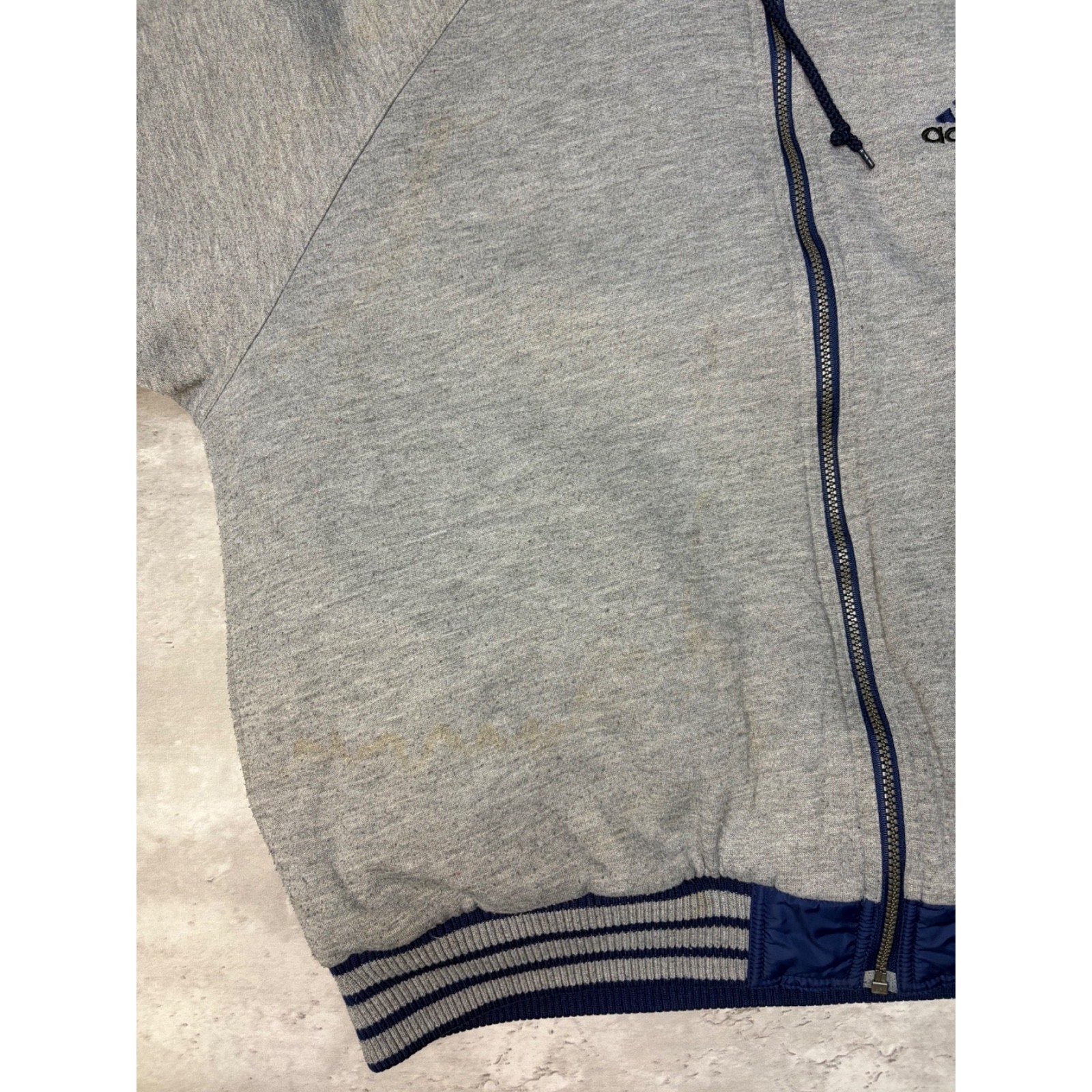 Vintage Adidas Reversible Full Zip Hooded Bomber Jacket Size XL