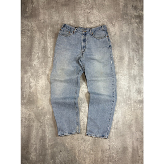 Vintage Levis 550 Red Tab Relaxed Fit Light Wash Denim Pants Size 35 Blue