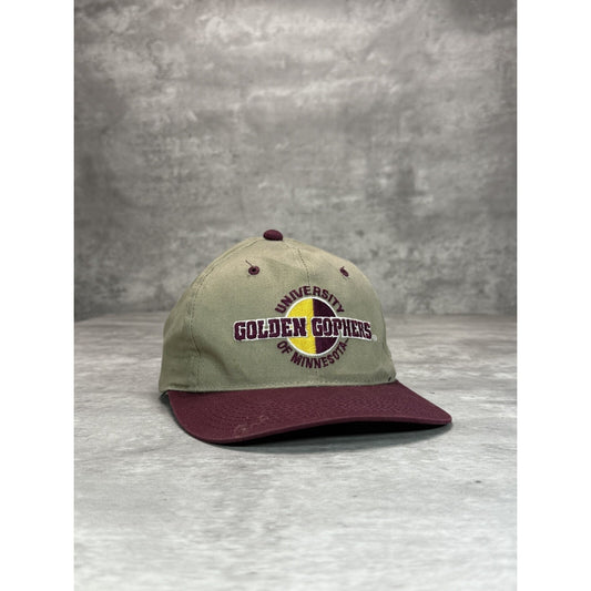 Vintage 90s Minnesota Golden Gophers NCAA Embroidered Snapback Hat OSFA