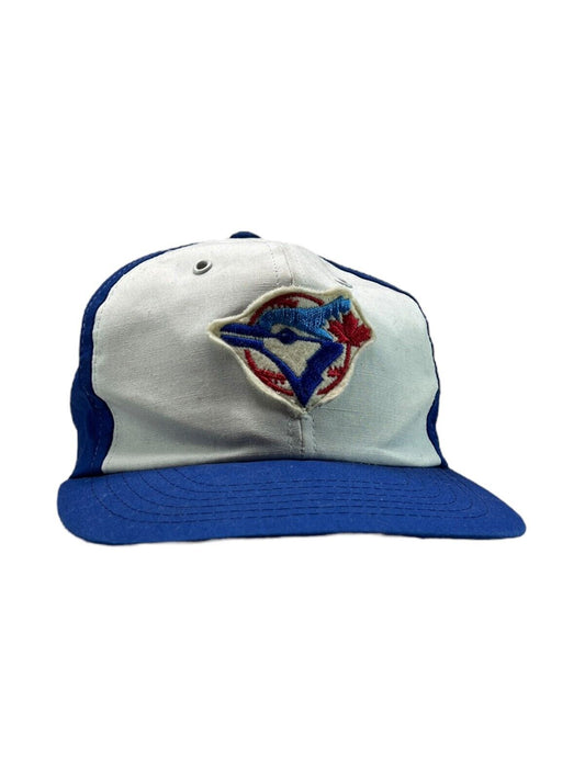 Vintage 90s Toronto Blue Jays MLB Embroidered Patch Trucker Snapback Hat OSFA