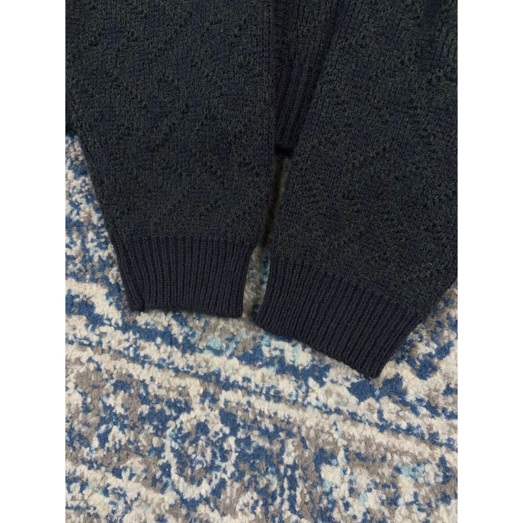 Vintage Geometric Pattern Button Up Cardigan Sweater Size XL