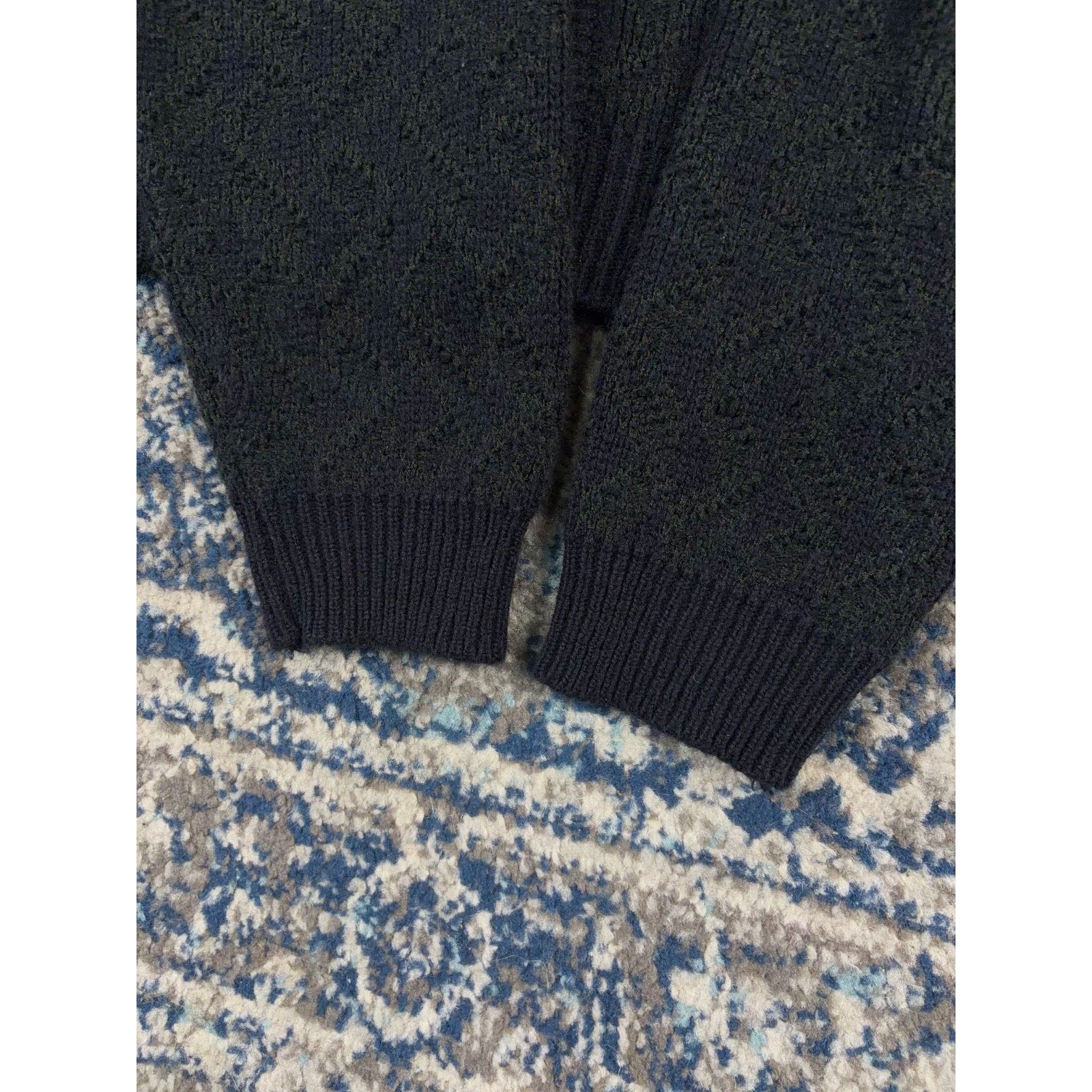 Vintage Geometric Pattern Button Up Cardigan Sweater Size XL