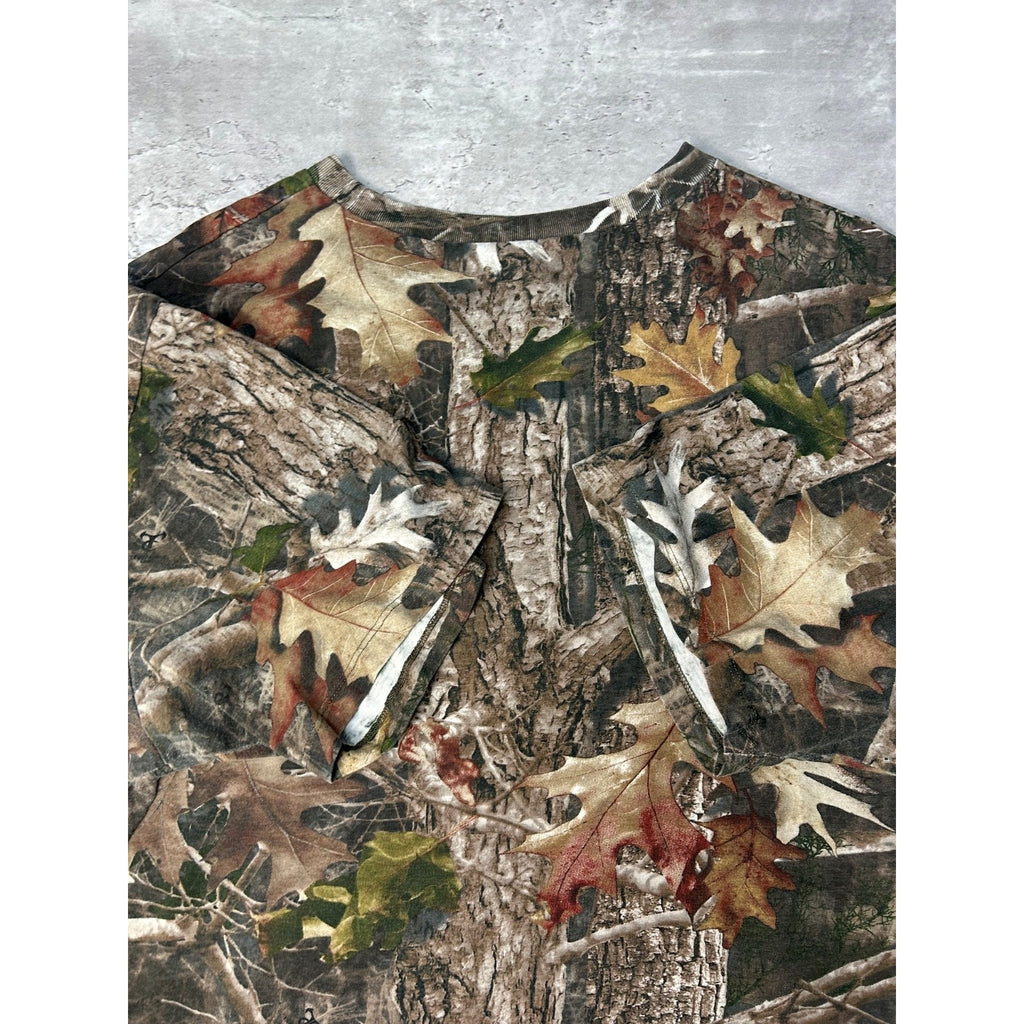 Vintage Red Head Tree Camo Hunting T-Shirt Size XL