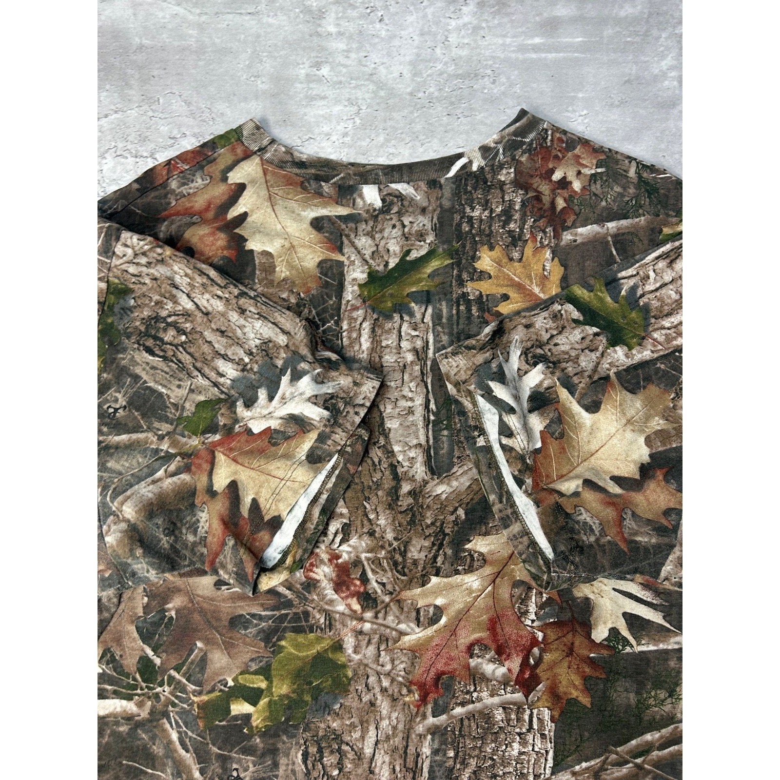 Vintage Red Head Tree Camo Hunting T-Shirt Size XL