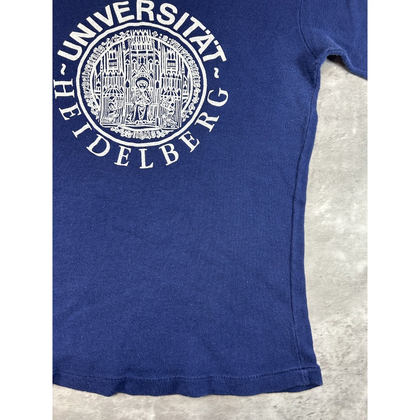 Vintage 80s/90s Universitat Heidelberg Collegiate Crest T-Shirt Size Small