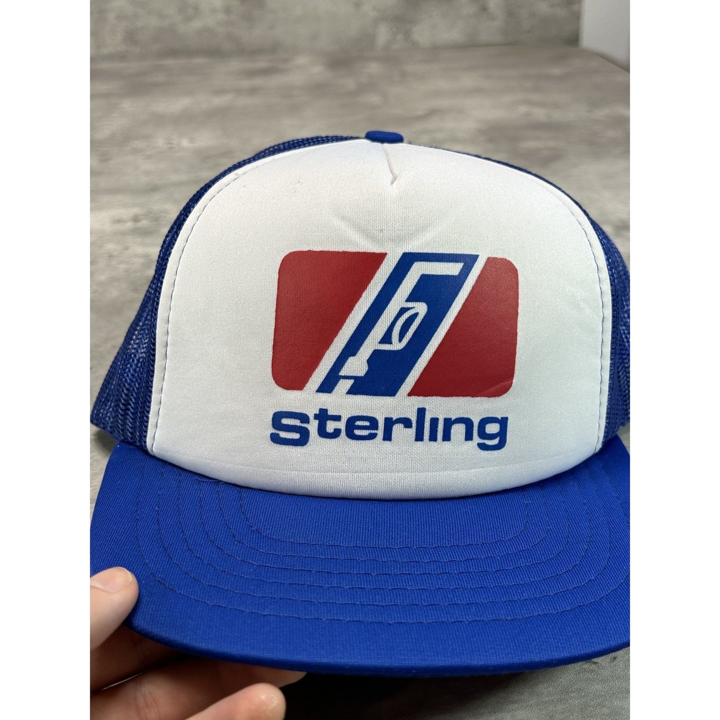 Vintage 80s/90s Sterling Gasoline Graphic Trucker Snapback Hat OSFA