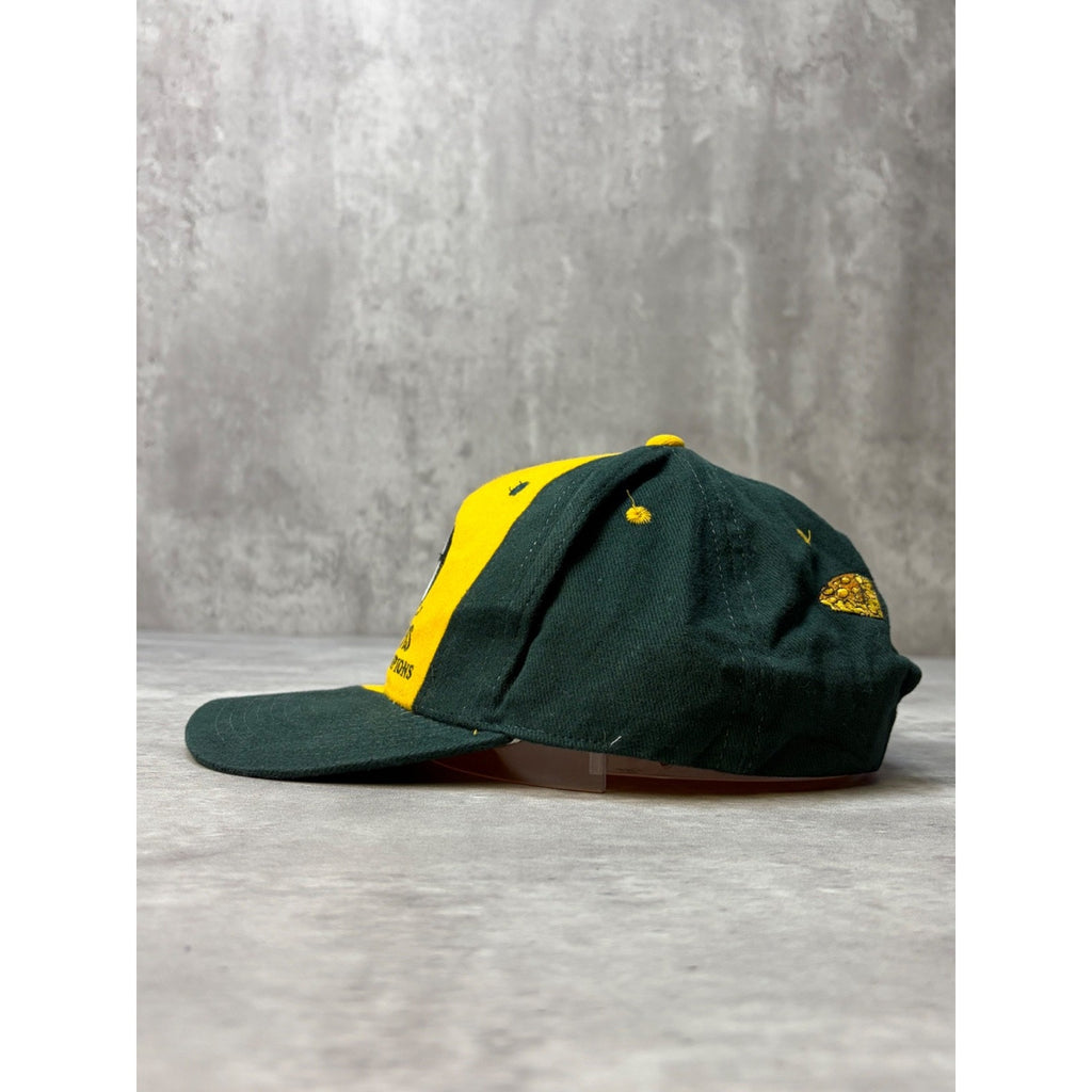 Vintage Green Bay Packers NFL World Champions Split Snapback Hat OSFA