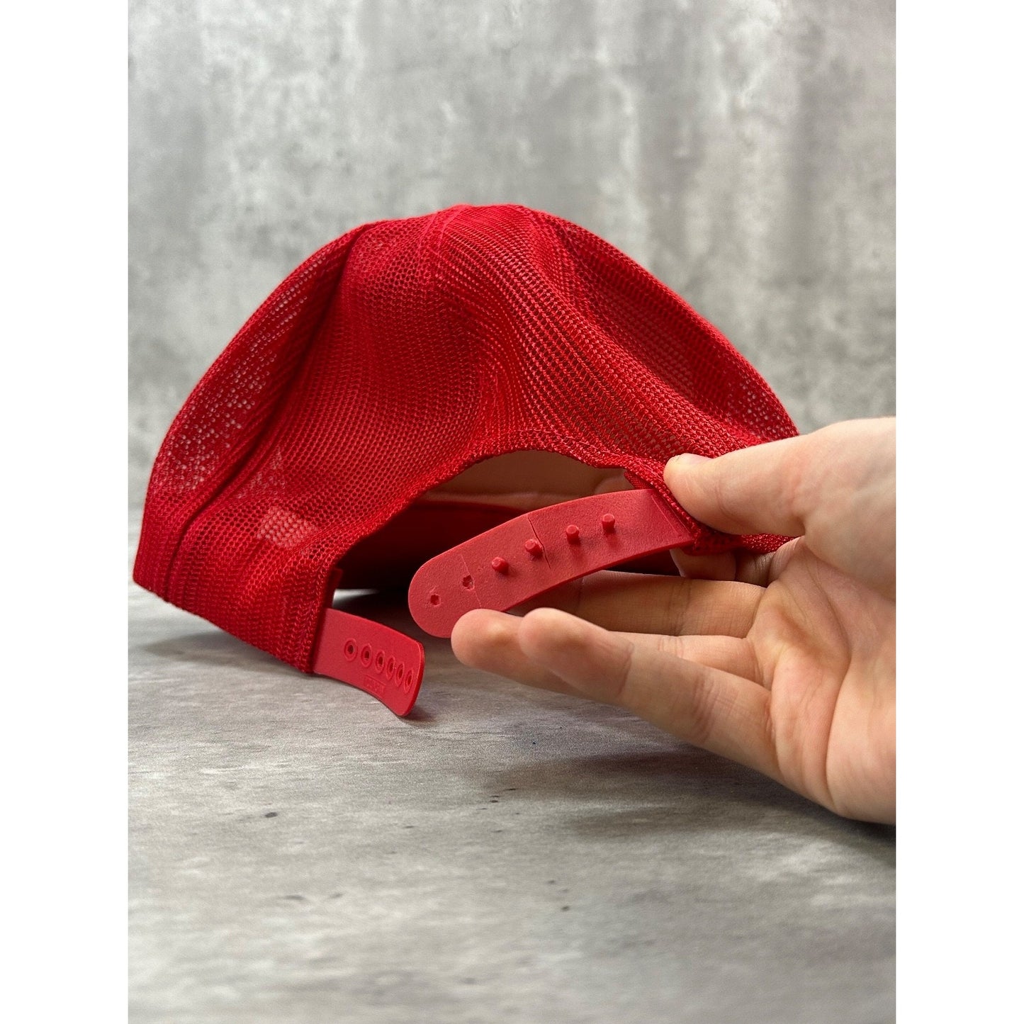 Vintage 80s/90s MLB All Stars Graphic Logo Trucker Snapback Hat Size M/L Red