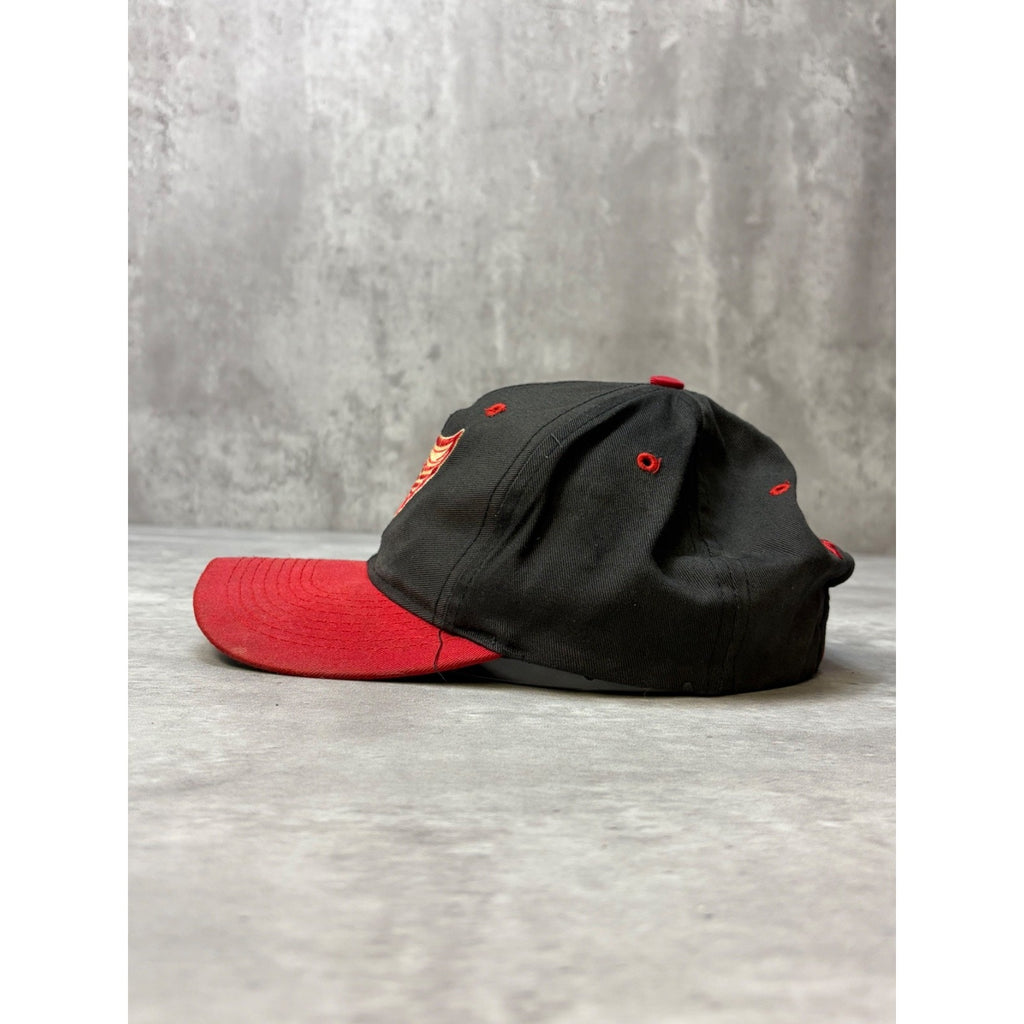 Vintage 90s Detroit Red Wings NHL Embroidered Logo Snapback Hat OSFA