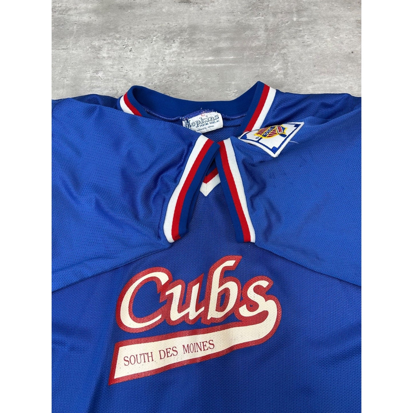Vintage 80s South Des Moines Cubs #18 Stitched Baseball Jersey Size XL
