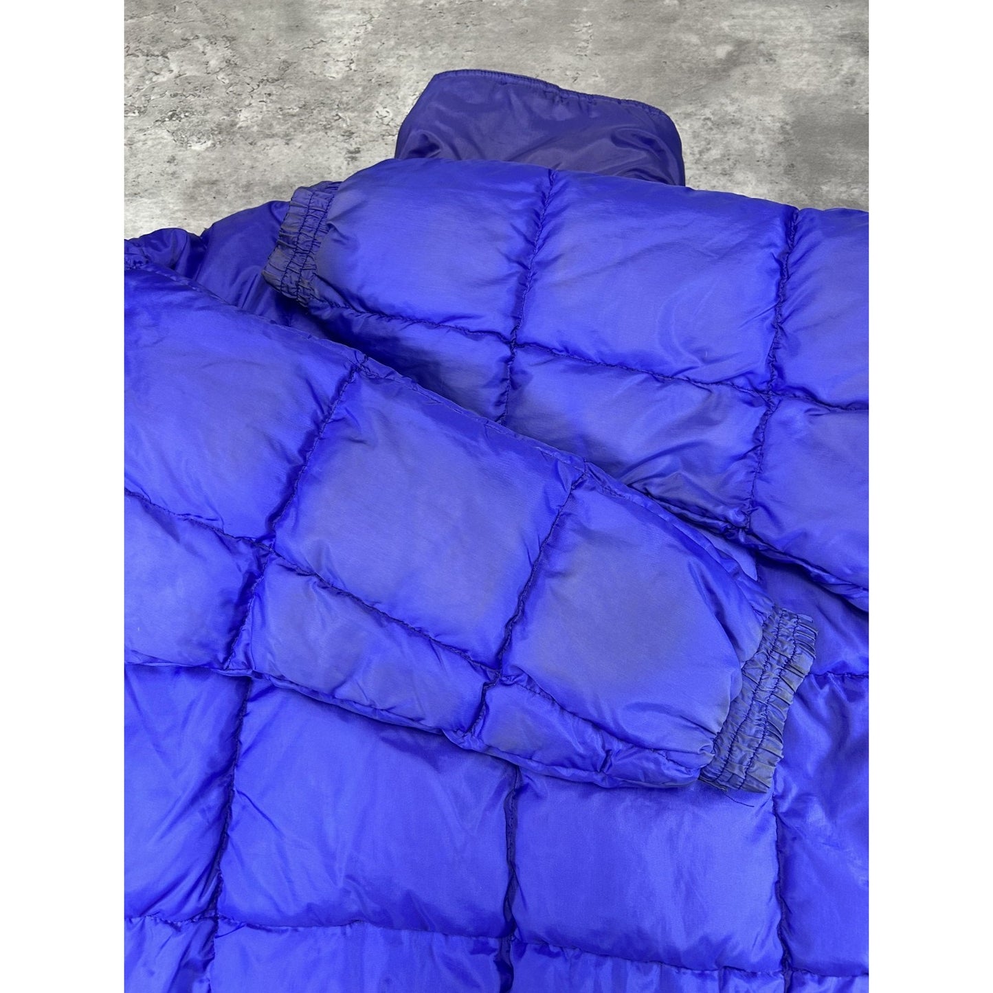 Vintage 90s Eddie Bauer Full Zip Two Tone Reversible Nylon Puffer Jacket Large