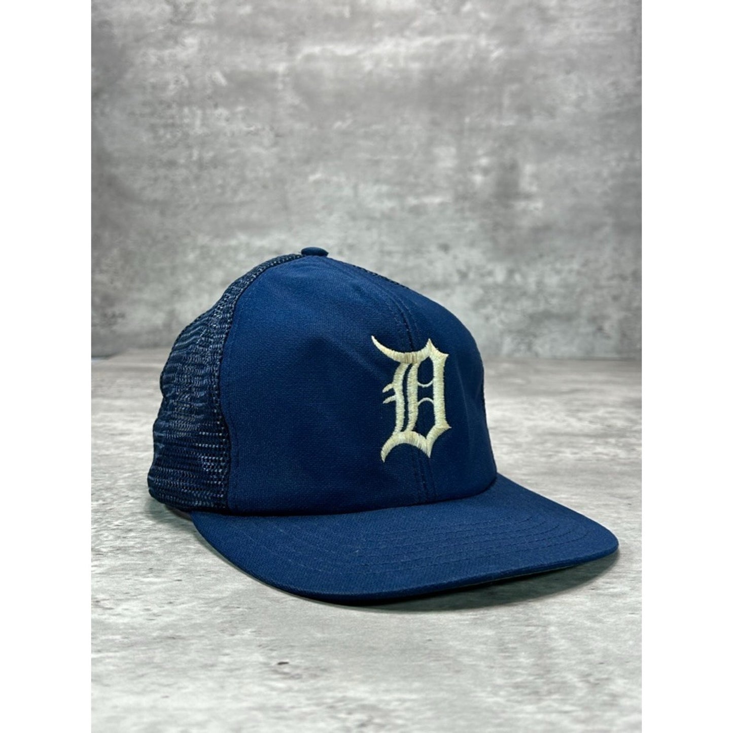 Vintage 80s/90s Detroit Tigers MLB Embroidered Logo Trucker Snapback Hat OSFA