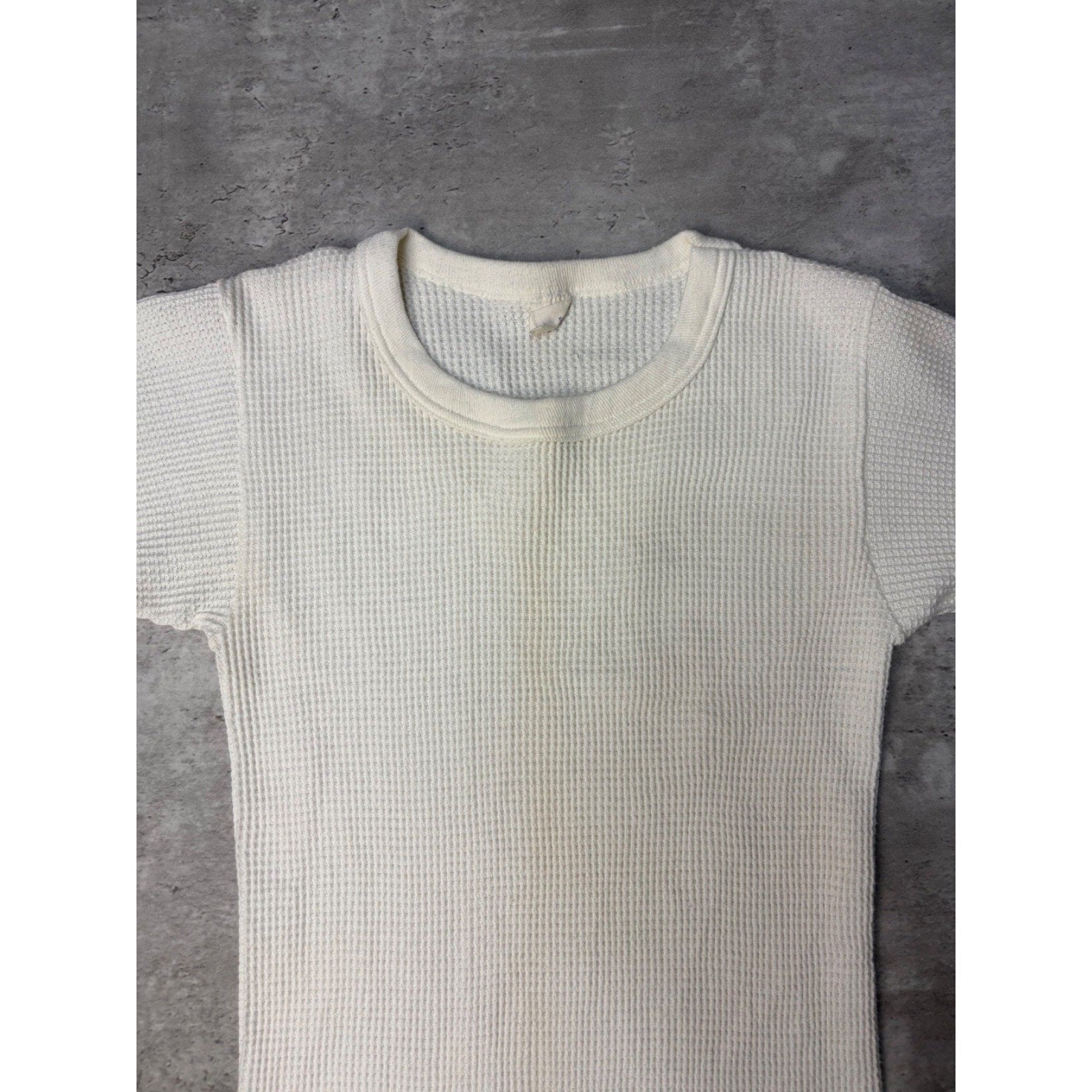 Vintage 1980s Valentine Waffle Print Thermal Long Sleeve T-Shirt Size Medium