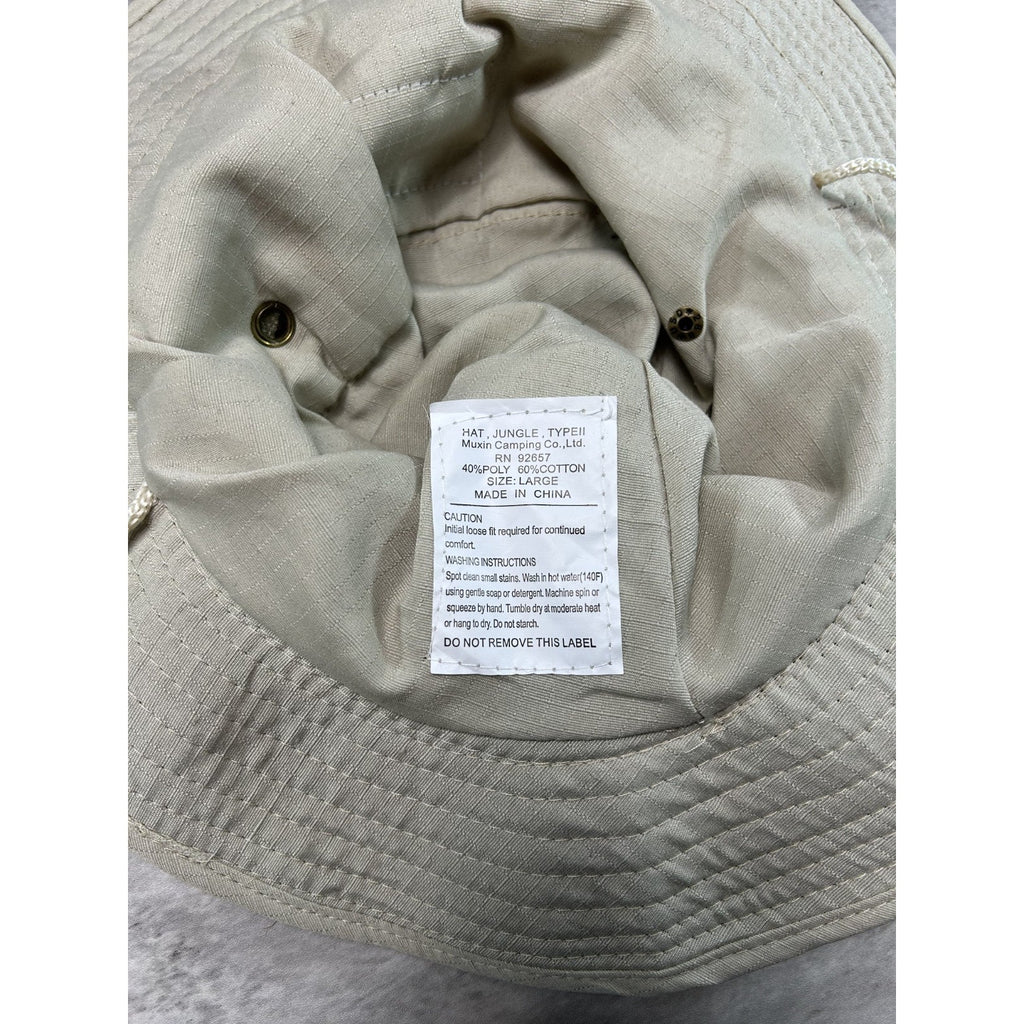 Vintage Busch Light Utility Beer Promo Bucket Hat OSFA Beige