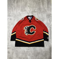 Vintage 90s Calgary Flames NHL CCM Stitched Hockey Jersey Size XL