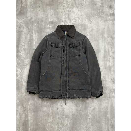 Vintage Carhartt Insulated Canvas Workwear Arctic Jacket Size Large Gray