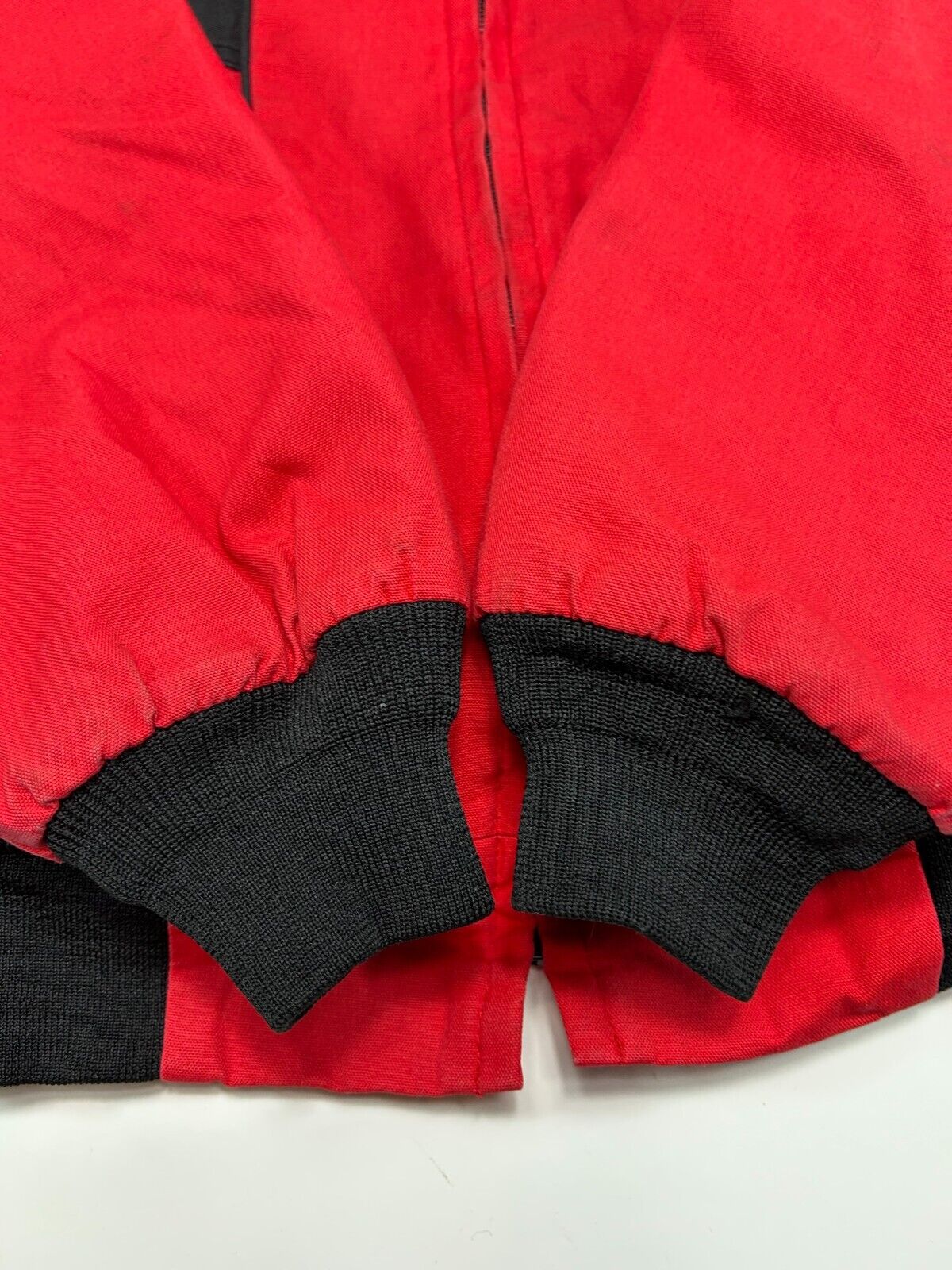 Vintage 90s Canyon Guide Outfitters Blanket Lined Bomber Jacket Size Large Red