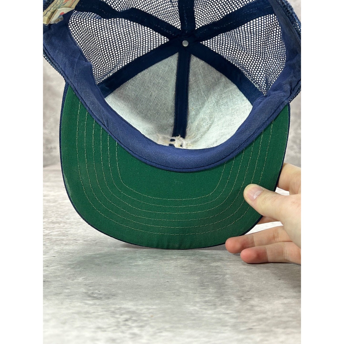 Vintage 80s/90s Detroit Tigers MLB Embroidered Logo Trucker Snapback Hat OSFA