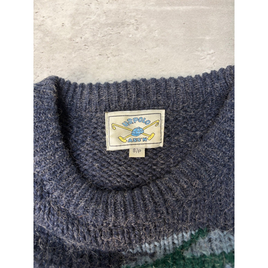 Vintage US Polo Assn Duck Print Pullover Knit Sweater Size Small