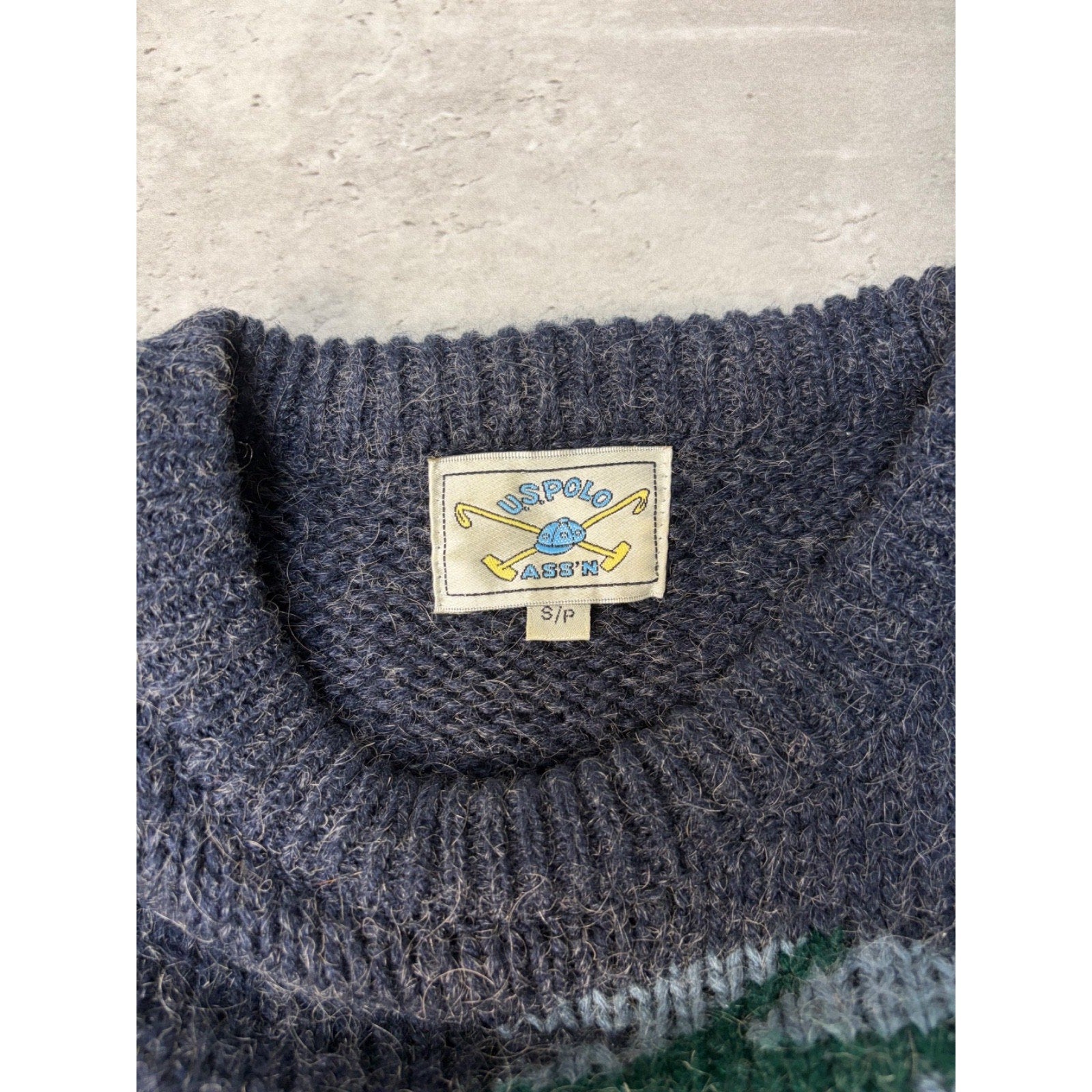 Vintage US Polo Assn Duck Print Pullover Knit Sweater Size Small
