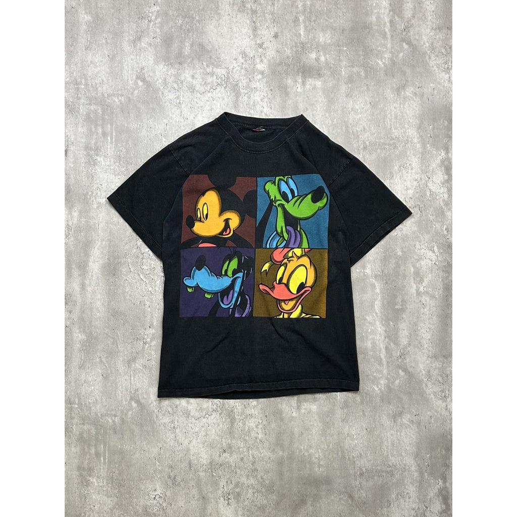 Vintage 90s Walt Disney Mickey Goofy Cartoon Graphic T-Shirt Size Large