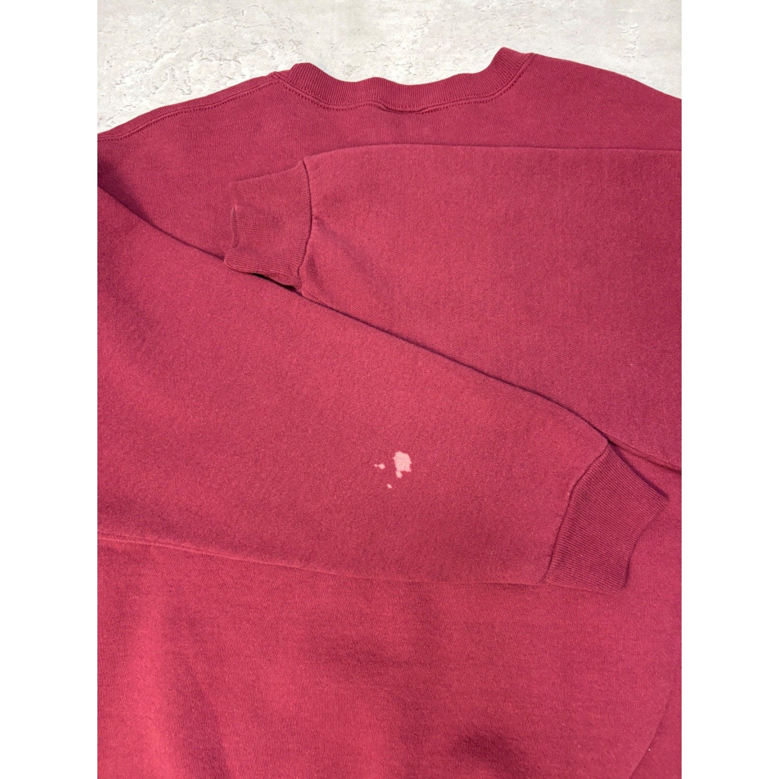 Vintage Russell Athletics Blank Pullover Maroon Crewneck Sweatshirt Size XL