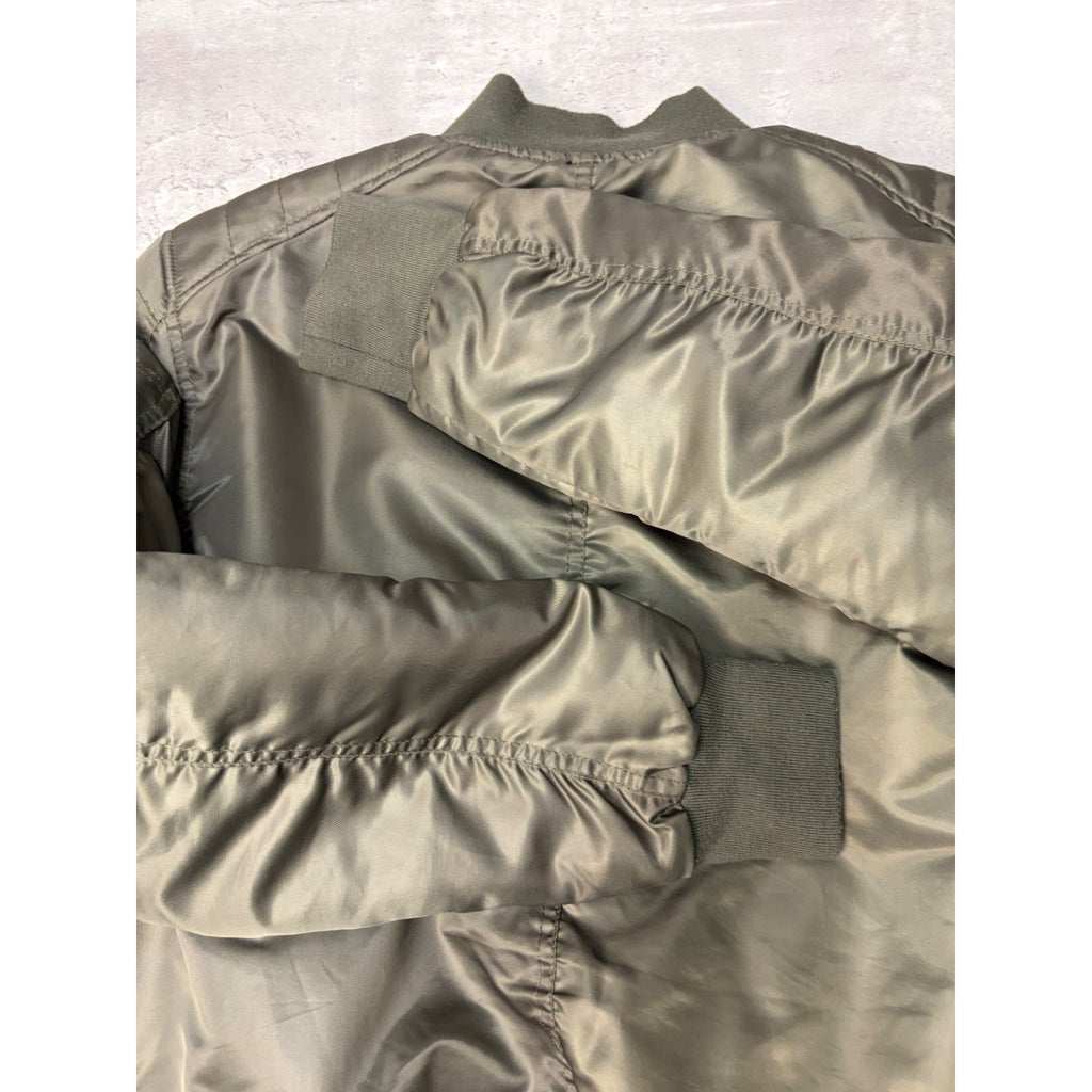 Vintage Y2K Southpole Olive Green Full Zip Bomber Jacket Size Medium
