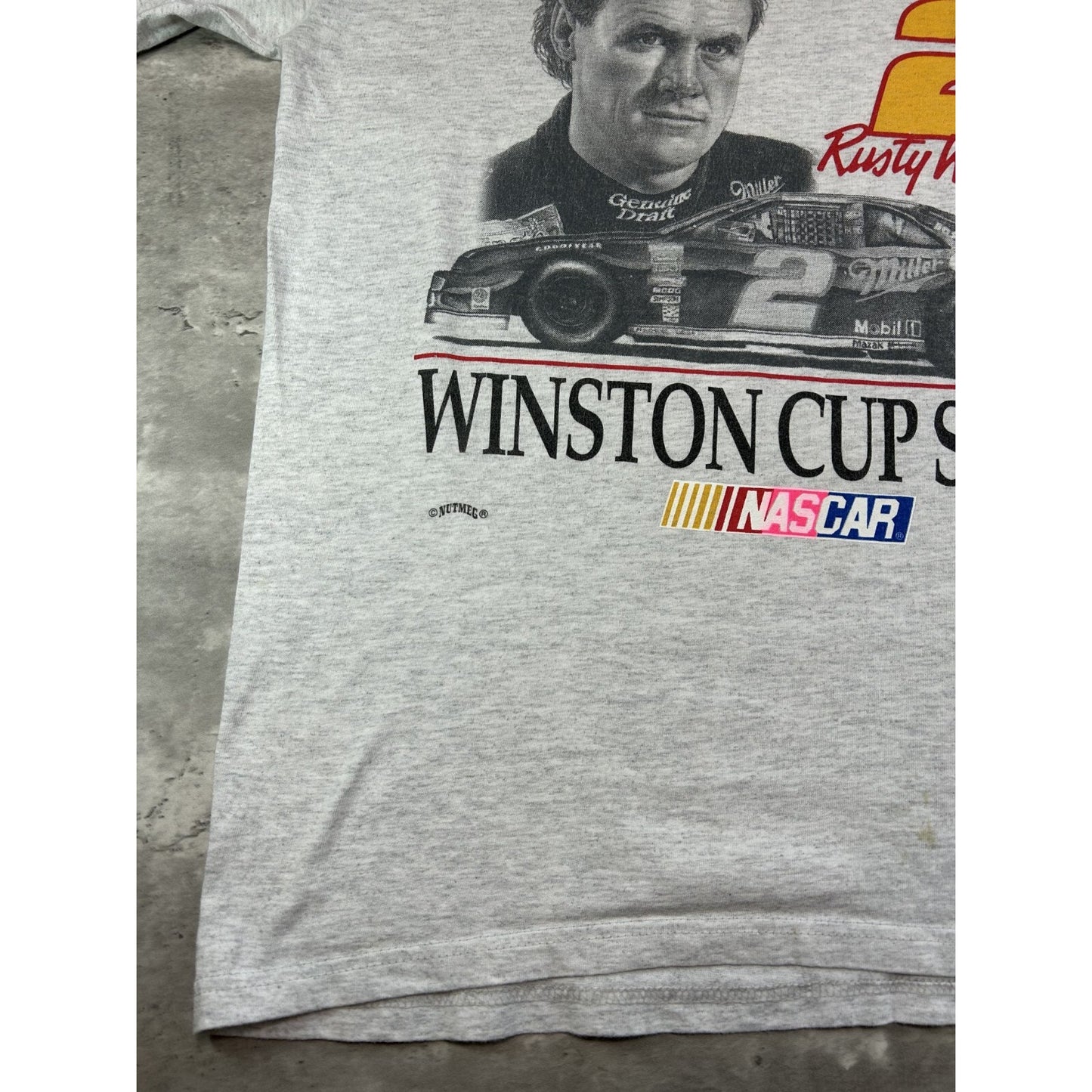 Vintage 1994 Rusty Wallace #2 Nascar Winston Cup Schedule T-Shirt Size Large