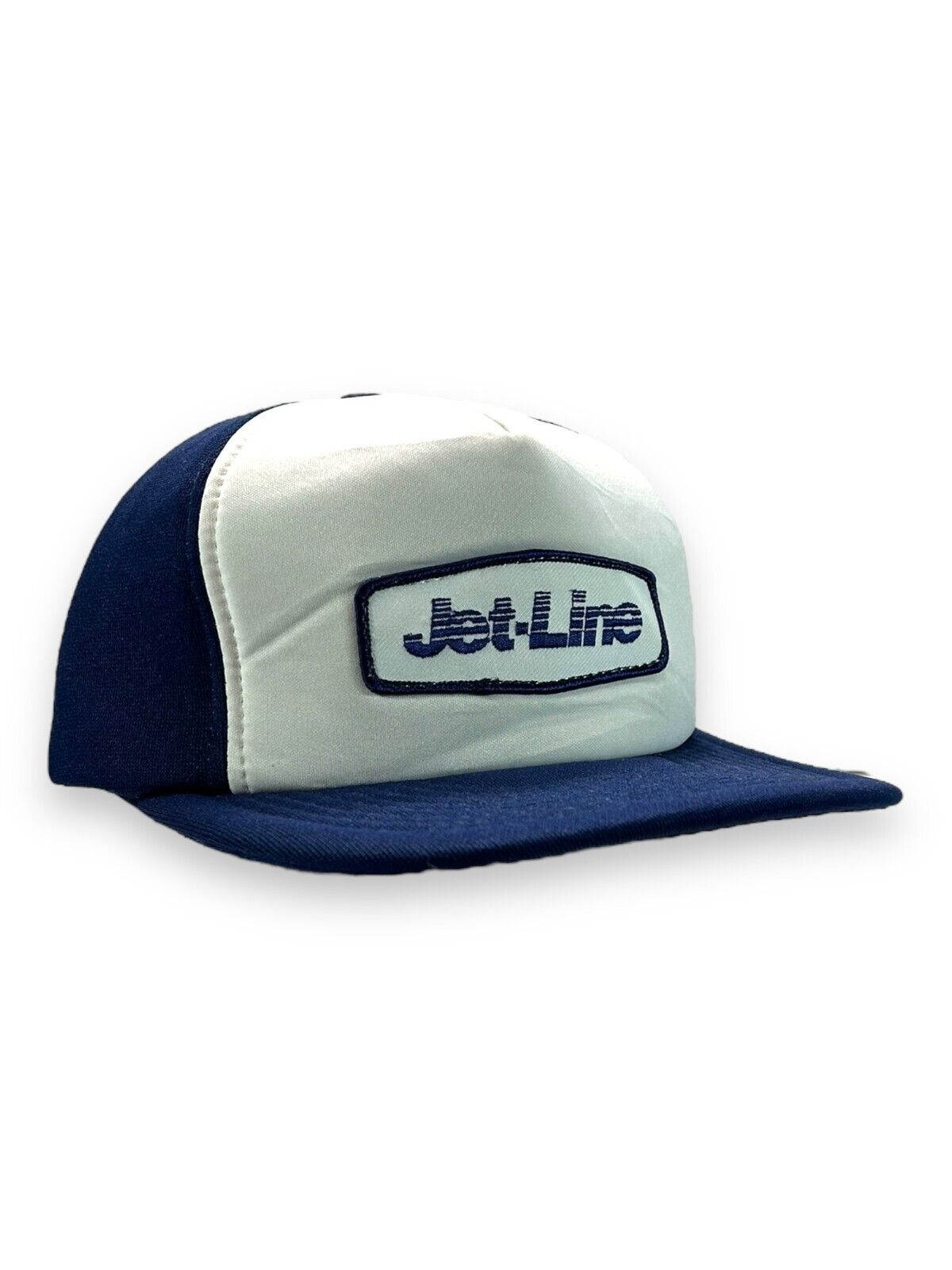 Vintage Jet-Line Embroidered Logo Patch Foam Snapback Hat OSFA