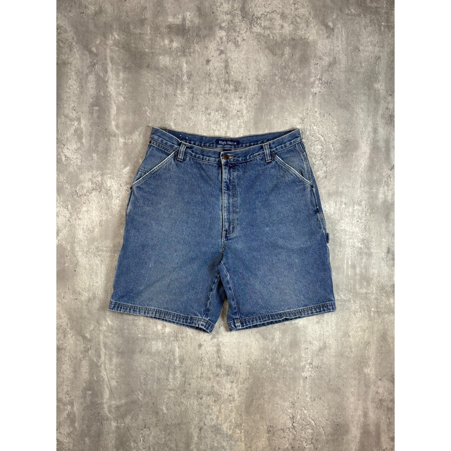 Vintage High Sierra Medium Wash Denim Shorts Size 35 Blue