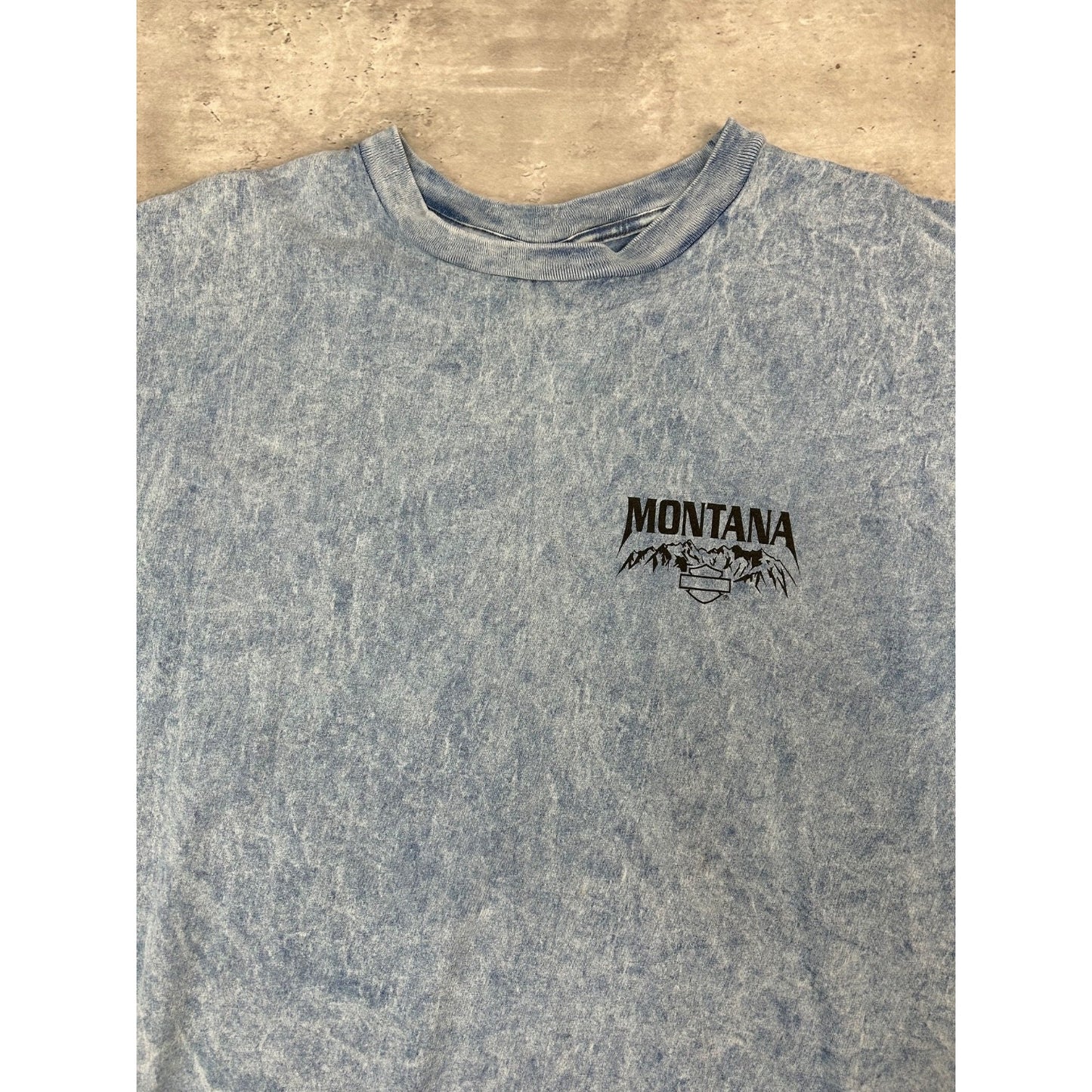 Vintage Harley Davidson Montana Bear Graphic Tye Dye T-Shirt Size XL