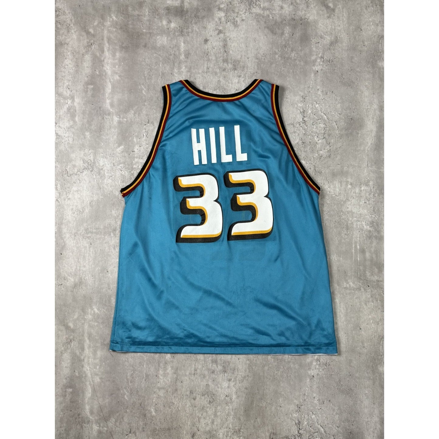 Vintage 90s Grant Hill #33 Detroit Pistons NBA Reversible Champion Jersey Sz XL