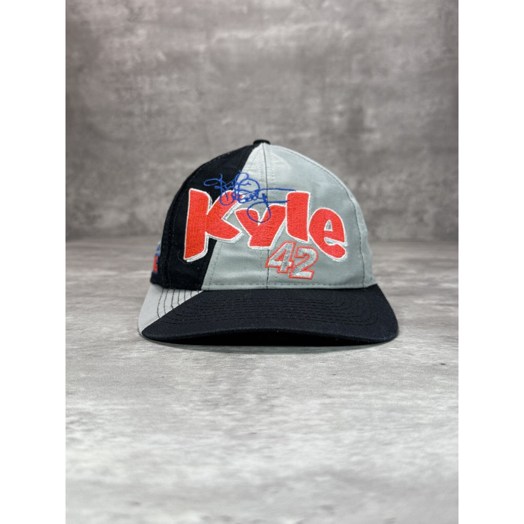 Vintage Kyle Petty #42 NASCAR Embroidered Split Graphic Snapback Hat OSFA