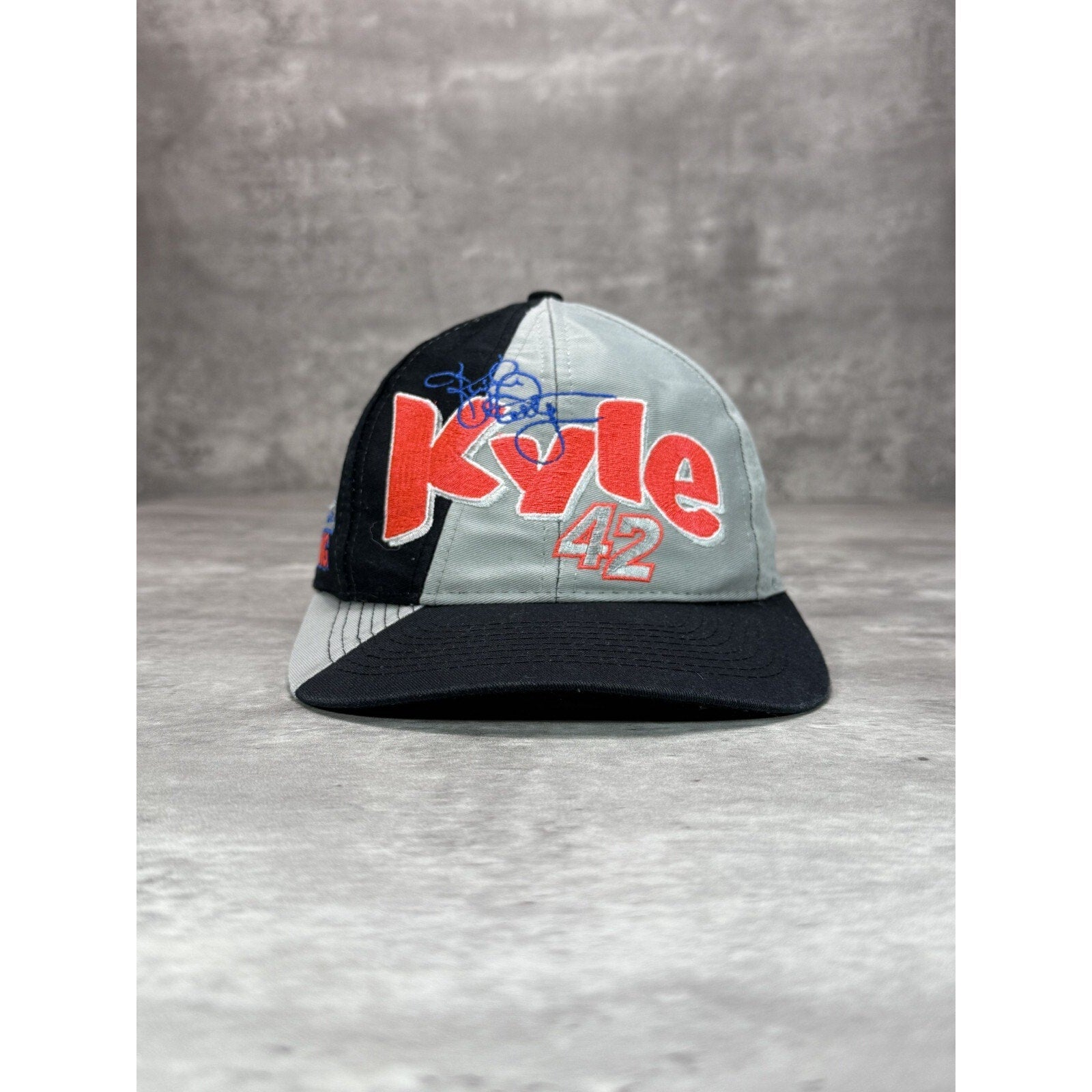 Vintage Kyle Petty #42 NASCAR Embroidered Split Graphic Snapback Hat OSFA