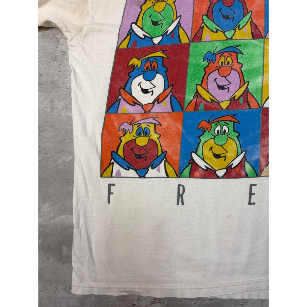 Vintage 1991 Fred Flintstone Warhol Style Cartoon Graphic T-Shirt Size Large