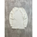 Vintage 1980s Waffle Print Thermal Long Sleeve T-Shirt Size Medium