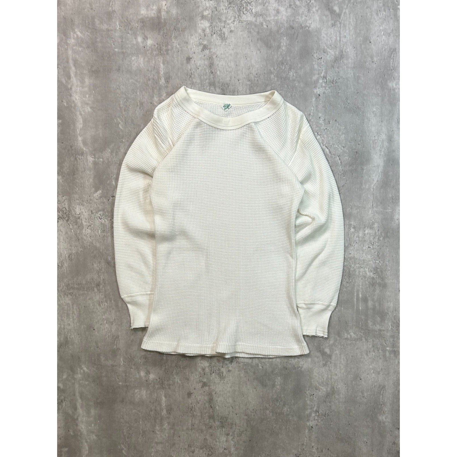 Vintage 1980s Waffle Print Thermal Long Sleeve T-Shirt Size Medium