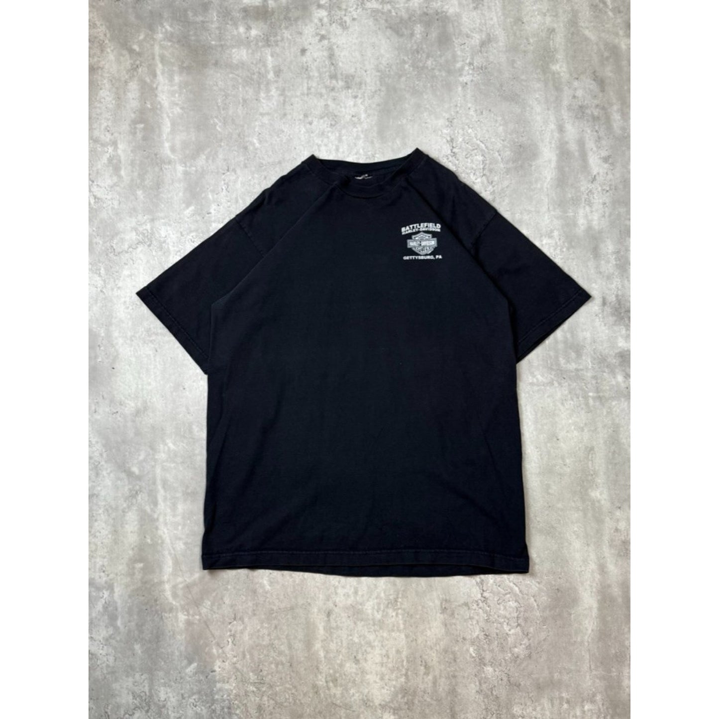 Harley Davidson Motorcycles Gettysburg Soldiers Graphic T-Shirt Size Large Black